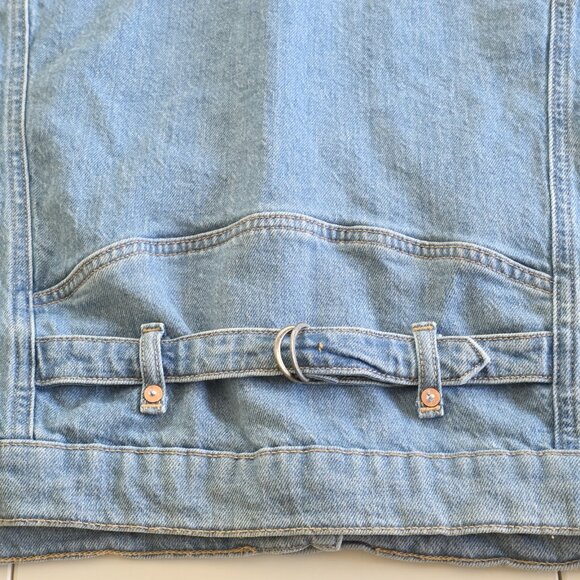 Pilcro Jean Jacket Women M Blue Comeback Boyfriend Denim Anthro Oversize Stretch - Picture 9 of 16